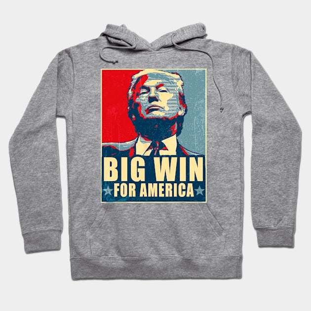 Donald Trump Big Win for America Hoodie by aminaqabli